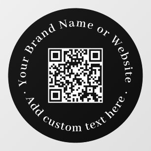 Autocollant Pour Fenêtre Code QR noir personnalisé Présentation de l'entr