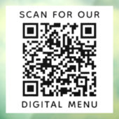 Autocollant Pour Fenêtre Code QR numérique de menu professionnel simple pou (Feuille 3)