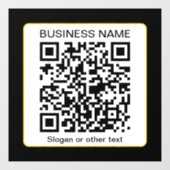 Autocollant Pour Fenêtre Code QR numérisable modifiable + votre nom d'entre (Feuille)