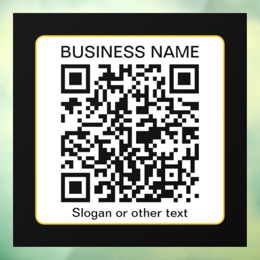 Autocollant Pour Fenêtre Code QR numérisable modifiable + votre nom d'entre (Feuille 3)