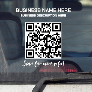 Autocollant Pour Fenêtre Code QR Opaque Voiture Camion Entreprise