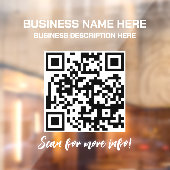 Autocollant Pour Fenêtre Code QR opaque voiture entreprise camion (Feuille 2)