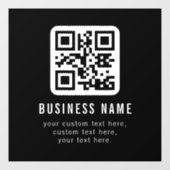 Autocollant Pour Fenêtre Code QR personnalisable & Conception de texte modi (Feuille)