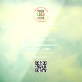 Autocollant Pour Fenêtre Code QR personnalisable Vinyl / Par établissement (Feuille 3)