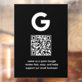 Autocollant Pour Fenêtre Code QR personnalisé | Affichage des avis Google p (Feuille 2)