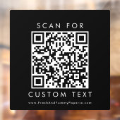 Autocollant Pour Fenêtre Code QR personnalisé de typographie d'affaires chi (Feuille 2)