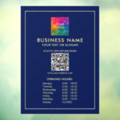 Autocollant Pour Fenêtre Code QR personnalisé de vos heures d'ouverture de  (Feuille 3)