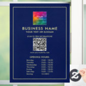 Autocollant Pour Fenêtre Code QR personnalisé de vos heures d'ouverture de  (Maison)