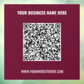 Autocollant Pour Fenêtre Code QR personnalisé et texte - Film statique pour (Feuille 3)