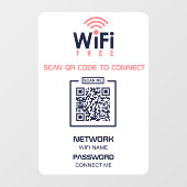 Autocollant Pour Fenêtre Code QR personnalisé l Scannez pour vous connecter (Feuille)