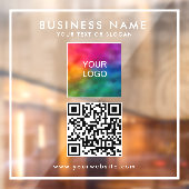 Autocollant Pour Fenêtre Code QR personnalisé - Logo d'entreprise Texte mod (Feuille 2)