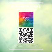 Autocollant Pour Fenêtre Code QR personnalisé Logo d'entreprise Texte moder (Feuille 3)