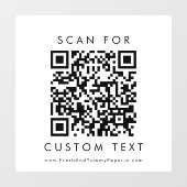 Autocollant Pour Fenêtre Code QR personnalisé pour entreprise de typographi (Feuille)