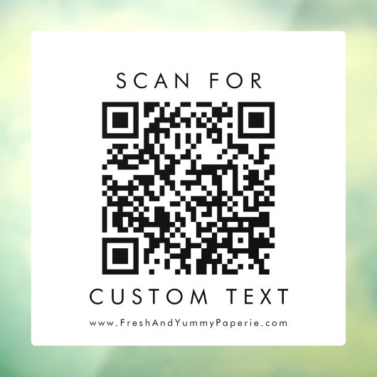 Autocollant Pour Fenêtre Code QR personnalisé pour entreprise de typographi (Feuille 3)