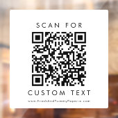 Autocollant Pour Fenêtre Code QR personnalisé pour entreprise de typographi (Feuille 2)