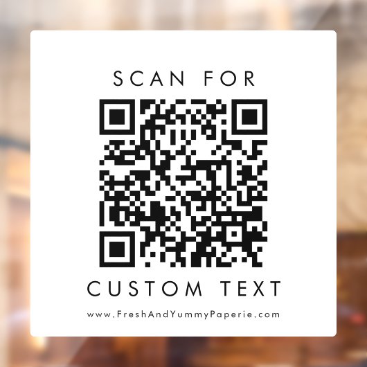 Autocollant Pour Fenêtre Code QR personnalisé pour entreprise de typographi (Feuille 2)