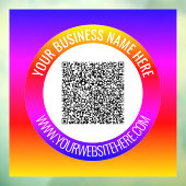 Autocollant Pour Fenêtre Code QR personnalisé Texte Promo entreprise Autoco (Feuille 3)