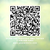 Autocollant Pour Fenêtre Code QR professionnel blanc (Feuille 3)