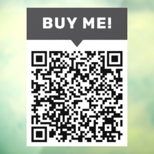 Autocollant Pour Fenêtre Code QR promotionnel personnalisé minimaliste