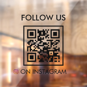 Autocollant Pour Fenêtre Code QR Restez Connecté Suivez sur Instagram