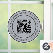 Autocollant Pour Fenêtre Code QR | Rond Minimal Scannable Entreprise (Maison)