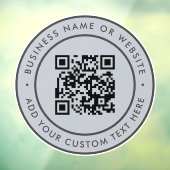 Autocollant Pour Fenêtre Code QR | Rond minimal scannable pour les entrepri (Feuille 3)