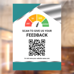 Autocollant Pour Fenêtre Code QR sans contact Commentaires des clients Sarc