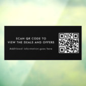 Autocollant Pour Fenêtre Code QR Scan Affaires Promotionnelles Modernes (Feuille 3)