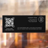Autocollant Pour Fenêtre Code QR Scan | Logo d'entreprise Professionnel (Feuille 2)