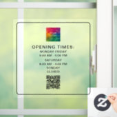 Autocollant Pour Fenêtre Code QR scannable Heures d'ouverture de l'entrepri (Maison)