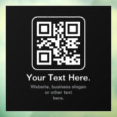 Autocollant Pour Fenêtre Code QR scannable moderne | Noir Blanc & Gris (Feuille 3)