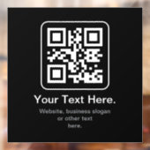 Autocollant Pour Fenêtre Code QR scannable moderne | Noir Blanc & Gris (Feuille 2)