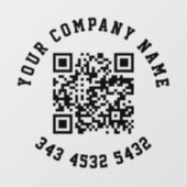 Autocollant Pour Fenêtre Code QR simple Votre promotion professionnelle (Feuille)