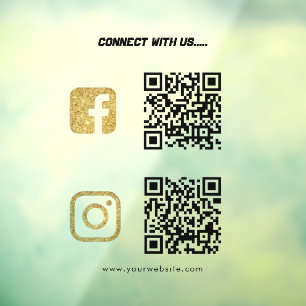 Autocollant Pour Fenêtre Code QR Site Web Entreprise Médias Sociaux Scannez
