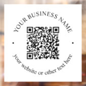 Autocollant Pour Fenêtre Code QR téléchargé Plus Texte circulaire modifiabl (Feuille 2)