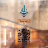 Autocollant Pour Fenêtre Code QR Wi-Fi gratuit simple (Feuille 2)
