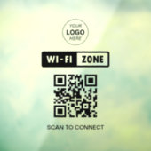 Autocollant Pour Fenêtre Code QR Wifi Logo Entreprise Scannez pour vous con (Feuille 3)