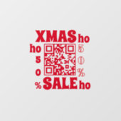 Autocollant Pour Fenêtre Code QR XMAS SALES ho ho ho 50%   (Feuille)