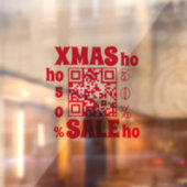 Autocollant Pour Fenêtre Code QR XMAS SALES ho ho ho 50%   (Feuille 2)