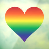 Autocollant Pour Fenêtre Coeur arc-en-ciel (Feuille 3)