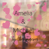 Autocollant Pour Fenêtre Coeurs d'amour joli Personnalisé (Feuille 2)