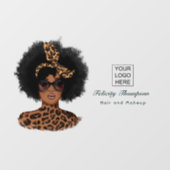 Autocollant Pour Fenêtre Coiffeur Afro-Américain (Feuille)