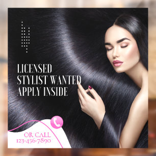 Autocollant Pour Fenêtre Coiffeur licencié personnalisé recherché à appliqu