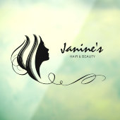 Autocollant Pour Fenêtre Coiffure & Beauté Silhouette Noir ID873 Autocollan (Feuille 3)