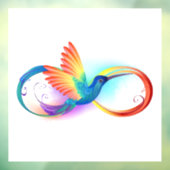 Autocollant Pour Fenêtre Colibri arc-en-ciel avec symbole Infinity (Feuille 3)