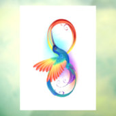Autocollant Pour Fenêtre Colibri arc-en-ciel avec symbole Infinity (Feuille 3)