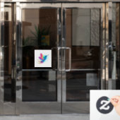 Autocollant Pour Fenêtre Colibri arc-en-ciel exotique (Porte de bureau)