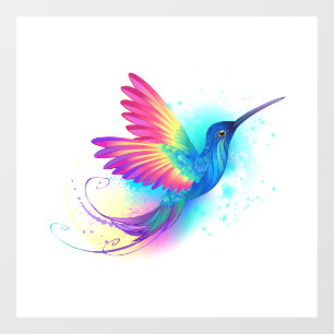 Autocollant Pour Fenêtre Colibri arc-en-ciel exotique