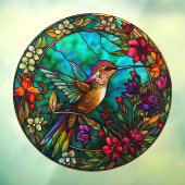 Autocollant Pour Fenêtre Colibri dans les fleurs Faux Sardé (Feuille 3)