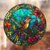Autocollant Pour Fenêtre Colibri dans les fleurs Faux Sardé (Feuille 2)
